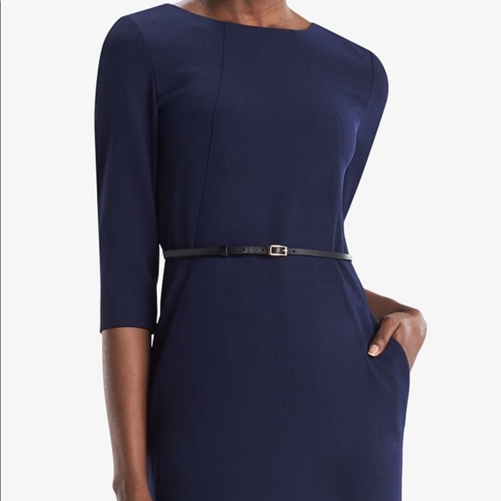 Etsuko Dress in deep indigo